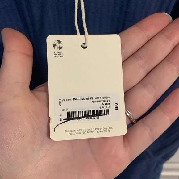 A.n.a Blue Shirt Dress Size XL NWT . - Picture 5 of 6